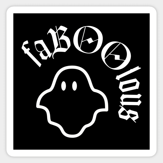 Cute Ghost Faboolous Sticker by little osaka shop